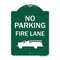 Signmission No Parking Fire Lane Heavy-Gauge Aluminum Architectural Sign, 24" x 18", GW-1824-9824 A-DES-GW-1824-9824 - alternate 1